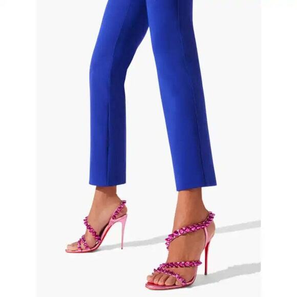 Christian Louboutin Spikita Strap 100 Confettis Pink Strappy Sandal Heel Pump 36 - Picture 5 of 13